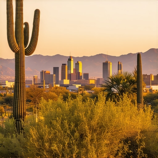 Tucson cityscape with desert landscape illustrating local SEO concepts