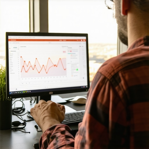 Tucson cityscape with analytics data on a screen