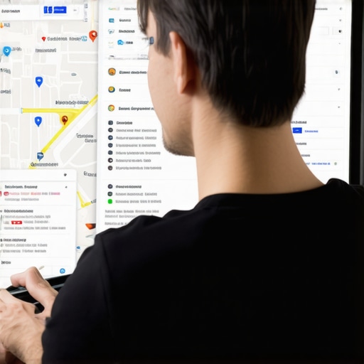 Analyzing Google Maps Listings for Local SEO Person reviewing local SEO and Google My Business listings on a laptop