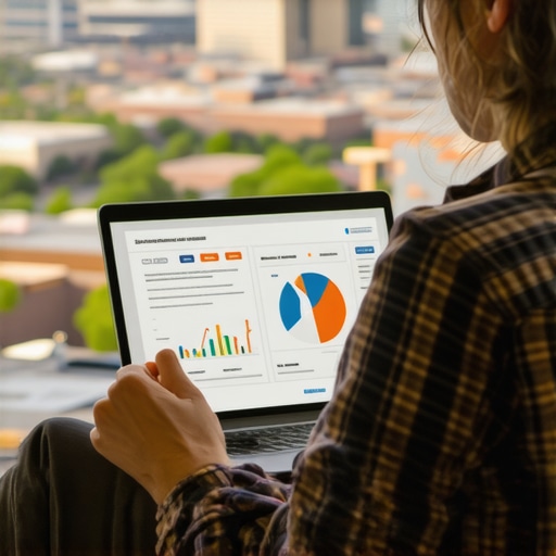 Person reviewing Tucson local SEO metrics on laptop