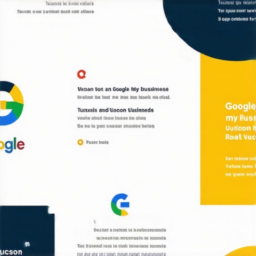 Infographic illustrating step-by-step Google My Business optimization for Tucson businesses