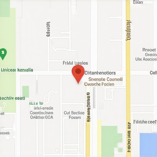 Map with business listings in Tucson showing citation points and map pack