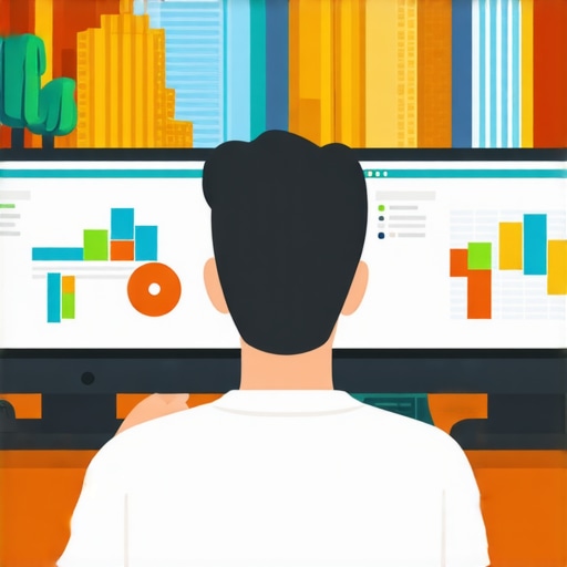 Person reviewing local SEO metrics on screens with Tucson landmarks.