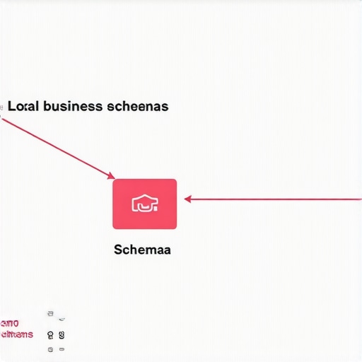 Computer screen displaying schema markup and local entity data for Tucson businesses