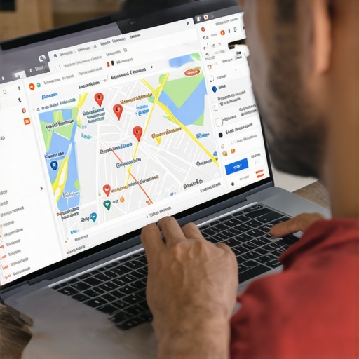 SEO professional reviewing Google Maps profiles for Tucson businesses with digital tools.